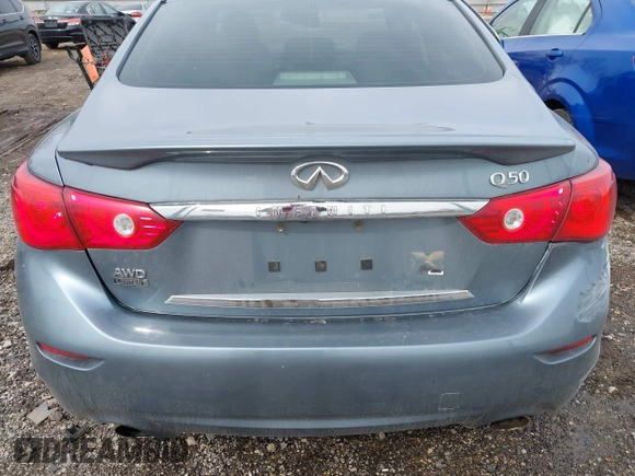 2015 Infiniti Q50 with VIN JN1BV7AR4FM406268, listed as a IAAI auction lot 41837888 with 211,965 mi miles. Bid and sale history available at carsss.com. Image 17.