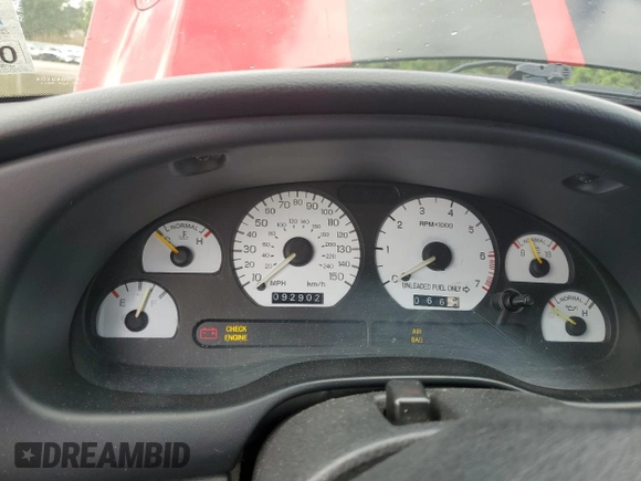 1995 Ford Mustang z VIN 1FALP45T5SF135550, wystawiony jako Copart lot #60662725 z przebiegiem 92 902 mil mil oraz Szkoda całkowita • Salvage title. Historia ofert i sprzedaży dostępna na DreamBid. Obrazek 9.