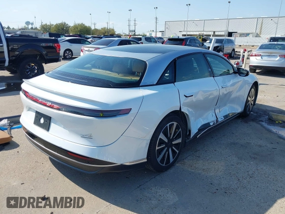 2022 Lucid Air Grand Touring with VIN 50EA1GBA5NA001268, listed as a IAAI auction lot 41866289 with 7,498 mi miles. Bid and sale history available at carsss.com. Image 4.