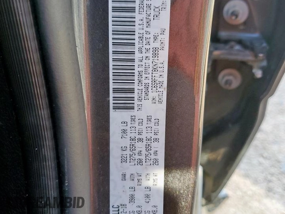 2019 Ram 1500 Big Horn с VIN 1C6SRFFT8KN719898, выставлен на аукционе Copart как лот 62177255 с пробегом 68 637 миль миль и Списание • Salvage title. История ставок и продаж доступна на DreamBid. Изображение 13.