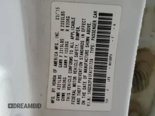 2015 Honda Accord EX-L z VIN 1HGCR2F81FA131728, wystawiony jako Copart lot #57579225 z przebiegiem 168 634 mil mil oraz Szkoda całkowita • Salvage title. Historia ofert i sprzedaży dostępna na DreamBid. Obrazek 13.