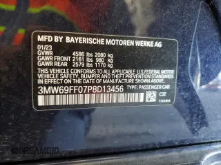 2023 BMW 3 Series 330i with VIN 3MW69FF07P8D13456, listed as a Copart auction lot 50089695 with 15,951 mi miles and Salvage Title. Bid and sale history available at carsss.com. Image 12.