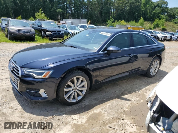 2020 Audi A6 Premium Plus with VIN WAUE8AF22LN066258, listed as a Copart auction lot 58613024 with 62,422 mi miles and Salvage Title. Bid and sale history available at carsss.com. Image 1.