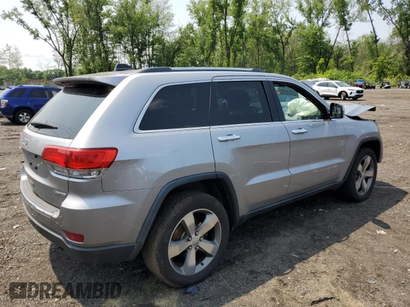 2014 Jeep Grand Cherokee Limited with VIN 1C4RJFBG9EC501136, listed as a Copart auction lot 59873595 with 203,819 mi miles and Salvage title. Bid and sale history available at DreamBid. Image 3.