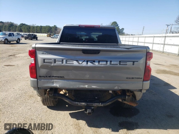 2024 Chevrolet Silverado 1500 Custom with VIN 3GCPDBEK4RG351205, listed as a Copart auction lot 47282645 with 5,950 mi miles and Salvage Title. Bid and sale history available at DreamBid. Image 6.
