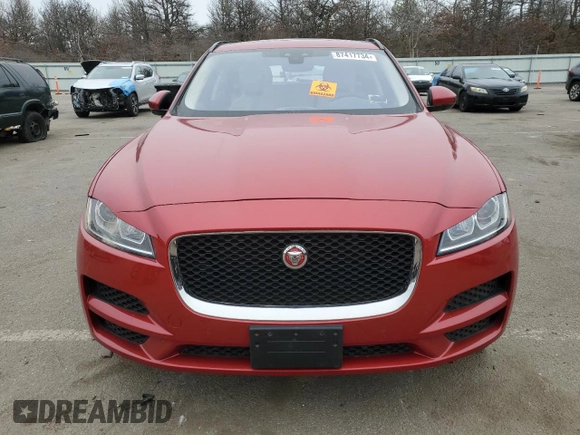 2020 Jaguar F-Pace 25t Premium z VIN SADCJ2FX1LA621776, wystawiony jako Copart lot #87417734 z przebiegiem Nie podano mil oraz Szkoda całkowita • Salvage title. Historia ofert i sprzedaży dostępna na DreamBid. Obrazek 5.