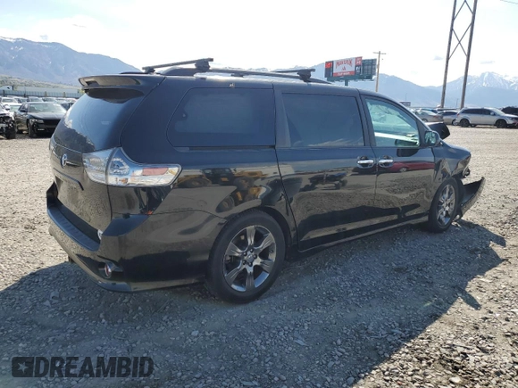 2015 Toyota Sienna SE with VIN 5TDXK3DC1FS655269, listed as a Copart auction lot 53682015 with 100,686 mi miles and Salvage Title. Bid and sale history available at DreamBid. Image 3.