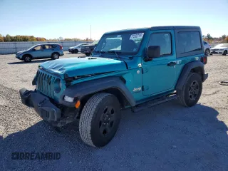 2020 Jeep Wrangler Sport with VIN 1C4GJXAG4LW178754, listed as a Copart auction lot 77232714 with 108,955 mi miles and Salvage title. Bid and sale history available at DreamBid. Image 1.
