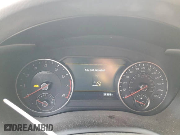 2020 Kia Stinger GT1 with VIN KNAE45LC1L6077634, listed as a Copart auction lot 76569584 with 22,359 mi miles and Salvage Title. Bid and sale history available at DreamBid. Image 9.