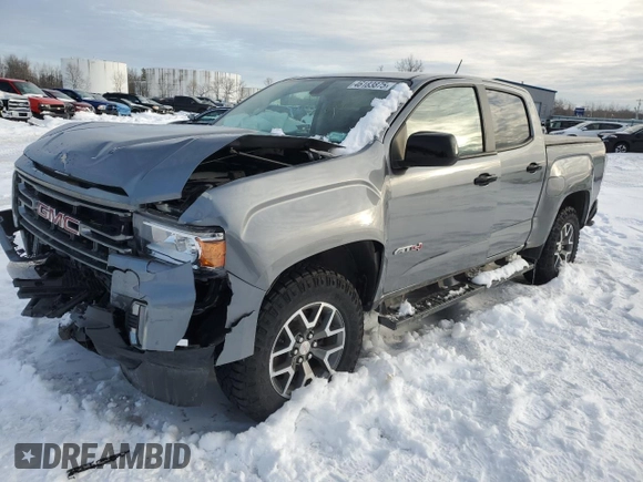 2022 GMC Canyon 4WD AT4 w/Cloth with VIN 1GTG6FEN9N1127416, listed as a Copart auction lot 46183875 with 32,896 mi miles and Salvage Title. Bid and sale history available at carsss.com. Image 1.