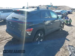 2024 Hyundai Kona SEL with VIN KM8HBCAB3RU074948, listed as a IAAI auction lot 41822290 with 8,788 mi miles. Bid and sale history available at carsss.com. Image 4.