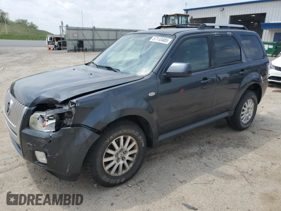 2009 Mercury Mariner Premier z VIN 4M2CU87G29KJ08344, wystawiony jako Copart lot #57113485 z przebiegiem 102 748 mil mil oraz Nie do naprawy • Non repairable. Historia ofert i sprzedaży dostępna na DreamBid. Obrazek 1.