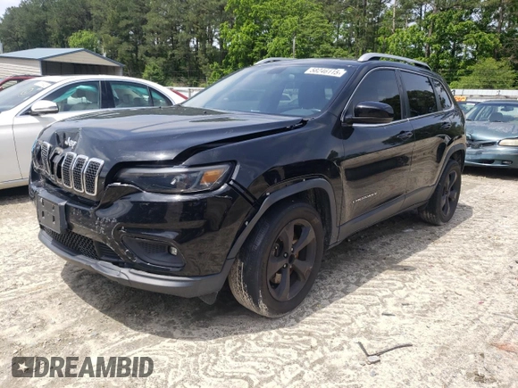 2019 Jeep Cherokee Latitude Plus with VIN 1C4PJMLB7KD101158, listed as a Copart auction lot 58246115 with 144,807 mi miles and Salvage title. Bid and sale history available at DreamBid. Image 1.