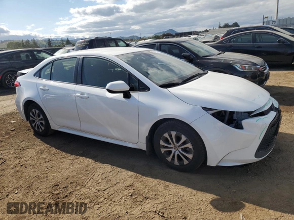 2022 Toyota Corolla Hybrid LE with VIN JTDEAMDE4NJ042155, listed as a Copart auction lot 53845215 with 28,254 mi miles and Salvage Title. Bid and sale history available at carsss.com. Image 4.