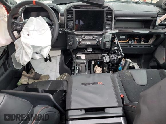 2023 Ford F-150 Raptor with VIN 1FTFW1RJ0PFC92699, listed as a Copart auction lot 83548604 with Not Provided miles and Salvage Title. Bid and sale history available at DreamBid. Image 8.