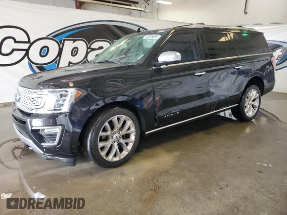 2018 Ford Expedition Max Platinum with VIN 1FMJK1MT3JEA54854, listed as a Copart auction lot 46295665 with 192,965 mi miles and Salvage title. Bid and sale history available at DreamBid. Image 1.