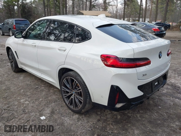 2023 BMW X4 M40i with VIN 5UX43DT02P9T17357, listed as a IAAI auction lot 41683916 with 25,954 mi miles and . Bid and sale history available at DreamBid. Image 3.