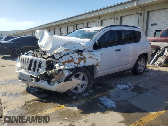 2007 Jeep Compass Sport with VIN 1J8FF47W07D356566, listed as a Copart auction lot 46058685 with 165,884 mi miles and Salvage Title. Bid and sale history available at carsss.com. Image 1.