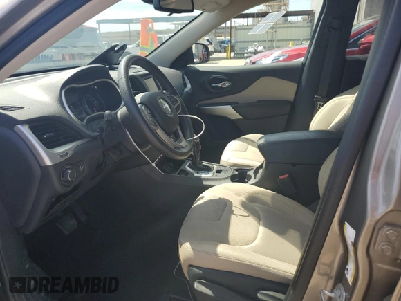 2017 Jeep Cherokee Sport with VIN 1C4PJLAB6HW643474, listed as a Copart auction lot 54386245 with 17,799 mi miles and Salvage Title. Bid and sale history available at carsss.com. Image 7.