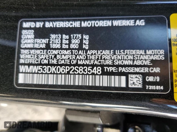 2023 MINI Hardtop 4 Door Cooper S with VIN WMW53DK06P2S83548, listed as a Copart auction lot 45999985 with 31,697 mi miles and Salvage title. Bid and sale history available at DreamBid. Image 13.