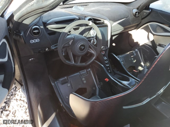 2021 McLaren 765LT with VIN SBM14RCAXMW765454, listed as a Copart auction lot 75086054 with 0 mi miles and Non Repairable. Bid and sale history available at carsss.com. Image 8.