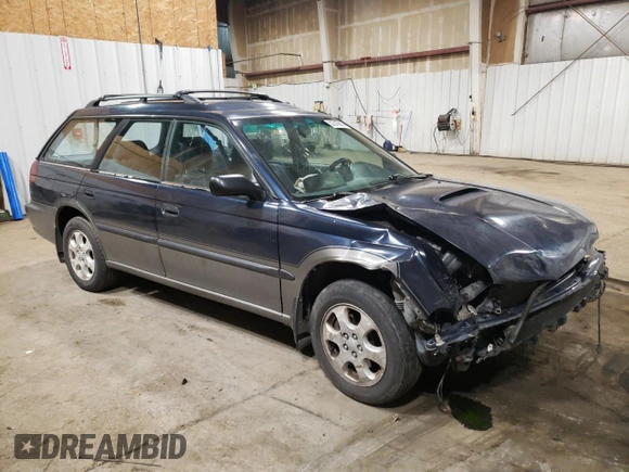 1998 Subaru Legacy Outback with VIN 4S3BG6850W7601142, listed as a Copart auction lot 57319505 with 227,489 mi miles and Salvage title. Bid and sale history available at DreamBid. Image 4.