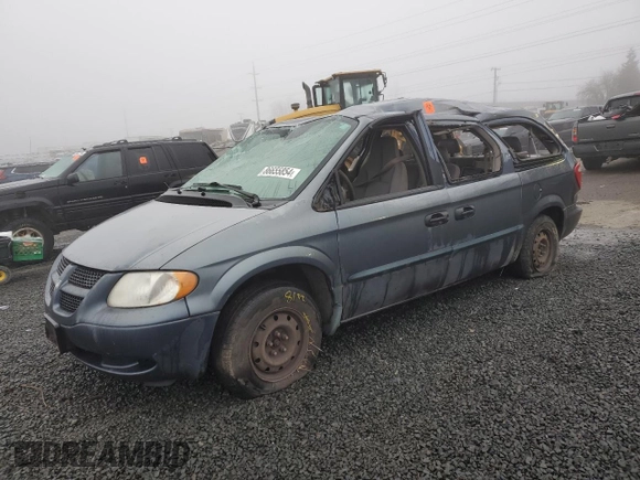 2002 Dodge Caravan SE with VIN 1B4GP24372B695494, listed as a Copart auction lot 43803375 with 0 mi miles and Salvage Title. Bid and sale history available at carsss.com. Image 1.