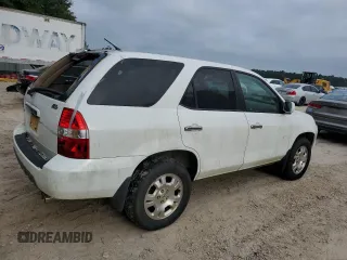 2002 Acura MDX with VIN 2HNYD18242H505745, listed as a Copart auction lot 67412234 with 264,596 mi miles and Salvage Title. Bid and sale history available at carsss.com. Image 3.