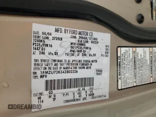 2004 Ford Explorer XLT with VIN 1FMZU73K34ZB02326, listed as a Copart auction lot 53521875 with 159,600 mi miles and Non repairable. Bid and sale history available at DreamBid. Image 13.