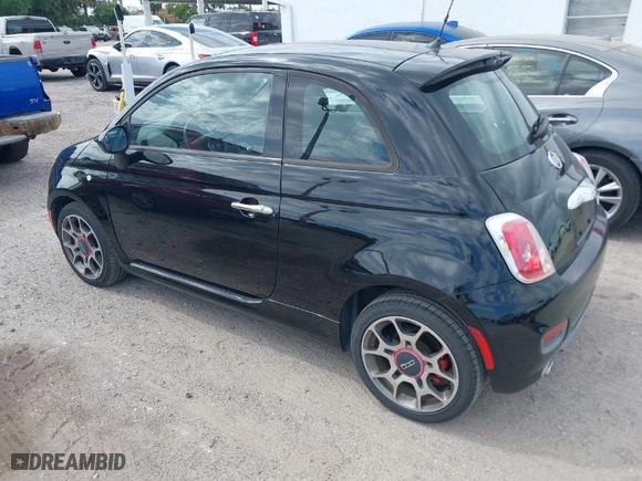 2015 FIAT 500 Sport with VIN 3C3CFFBR7FT623528, listed as a IAAI auction lot 41985292 with 86,877 mi miles. Bid and sale history available at carsss.com. Image 3.