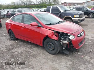2013 Hyundai Accent GLS with VIN KMHCT4AE7DU420984, listed as a IAAI auction lot 42016902 with 145,166 mi miles. Bid and sale history available at carsss.com. Image 1.