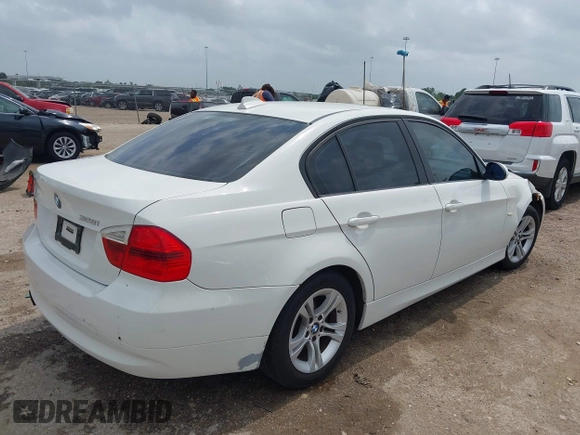 2008 BMW 3 Series 328i with VIN WBAVA37518NL53526, listed as a IAAI auction lot 41956298 with 208,586 mi miles and . Bid and sale history available at DreamBid. Image 4.