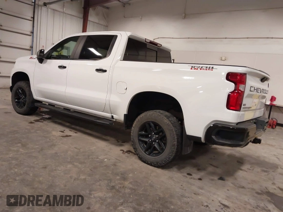 2021 Chevrolet Silverado 1500 LT Trail Boss with VIN 1GCPYFEL2MZ177616, listed as a IAAI auction lot 41941422 with 52,180 mi miles and . Bid and sale history available at DreamBid. Image 3.