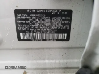 2019 Subaru Forester Limited with VIN JF2SKAUC8KH469467, listed as a Copart auction lot 44433865 with 76,752 mi miles and Salvage Title. Bid and sale history available at carsss.com. Image 15.