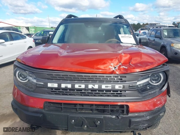 2022 Ford Bronco Sport Badlands with VIN 3FMCR9D96NRD40983, listed as a IAAI auction lot 40927509 with NaN miles. Bid and sale history available at carsss.com. Image 12.