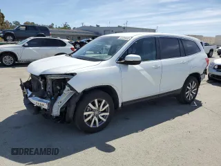 2020 Honda Pilot EX with VIN 5FNYF5H3XLB022476, listed as a Copart auction lot 55599445 with 79,577 mi miles and Salvage title. Bid and sale history available at DreamBid. Image 1.