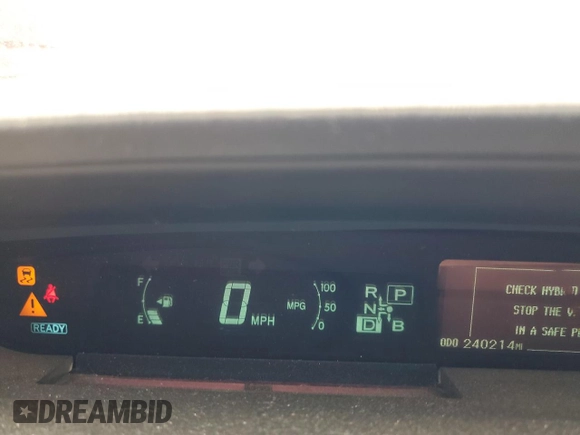 2012 Toyota Prius One z VIN JTDKN3DU8C5387168, wystawiony jako Copart lot #59336155 z przebiegiem 240 214 mil mil oraz Szkoda całkowita • Salvage title. Historia ofert i sprzedaży dostępna na DreamBid. Obrazek 9.