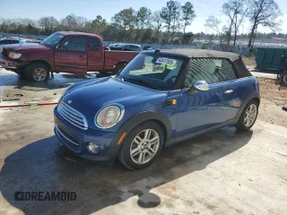 2014 MINI Convertible with VIN WMWZN3C50ET569810, listed as a Copart auction lot 43417525 with 55,444 mi miles and Salvage Title. Bid and sale history available at DreamBid. Image 1.