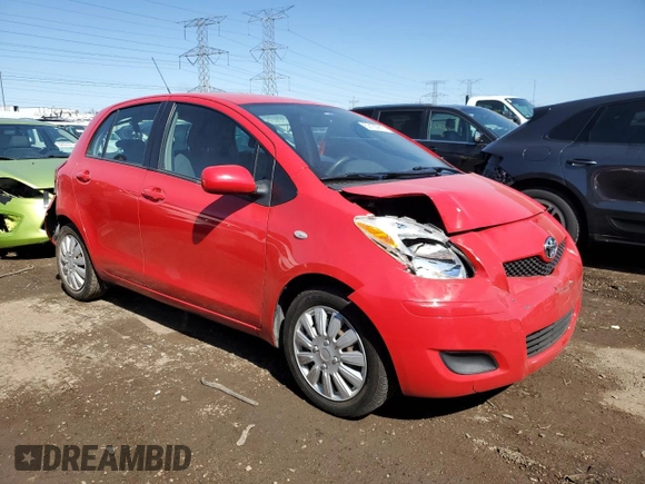 2009 Toyota Yaris with VIN JTDKT903095246576, listed as a Copart auction lot 52150915 with 90,276 mi miles and Salvage Title. Bid and sale history available at DreamBid. Image 4.
