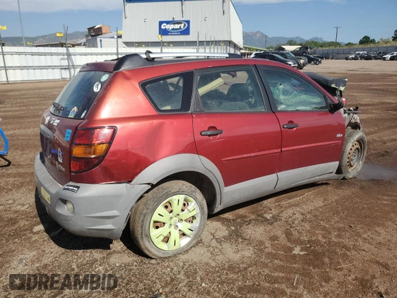 2003 Pontiac Vibe with VIN 5Y2SL62833Z439327, listed as a Copart auction lot 59469174 with 0 mi miles and Salvage Title. Bid and sale history available at carsss.com. Image 3.