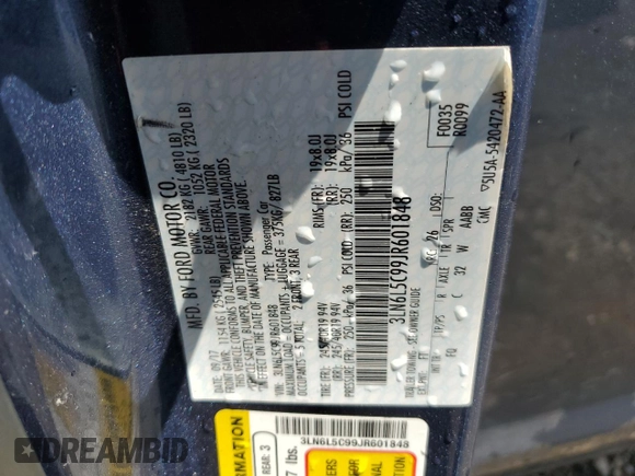 2018 Lincoln MKZ Select with VIN 3LN6L5C99JR601848, listed as a Copart auction lot 57934194 with 82,981 mi miles and Salvage title. Bid and sale history available at DreamBid. Image 12.