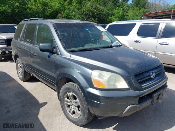 2004 Honda Pilot EX with VIN 2HKYF18564H505136, listed as a IAAI auction lot 42101753 with 236,696 mi miles. Bid and sale history available at carsss.com. Image 1.