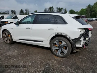 2023 Audi e-tron Premium Plus with VIN WA1LAAGE4PB003588, listed as a Copart auction lot 56502595 with 13,866 mi miles and Salvage title. Bid and sale history available at DreamBid. Image 2.