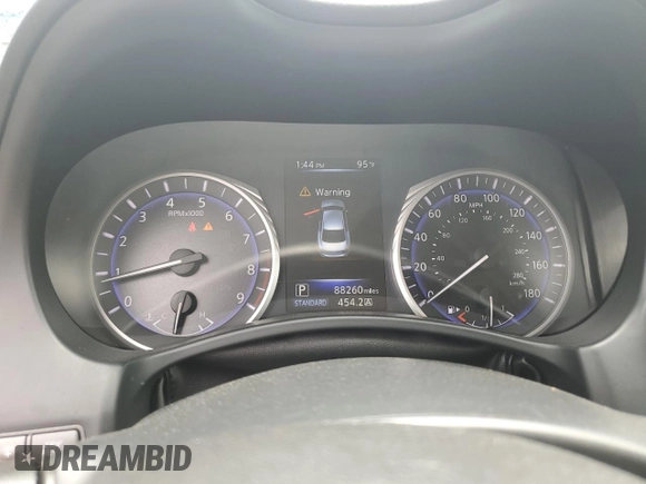 2015 Infiniti Q50 with VIN JN1BV7APXFM342123, listed as a Copart auction lot 58761595 with 88,260 mi miles and Salvage title. Bid and sale history available at DreamBid. Image 9.