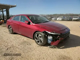 2024 Hyundai Elantra Limited with VIN KMHLP4DG7RU792124, listed as a Copart auction lot 48711795 with 14,820 mi miles and Salvage Title. Bid and sale history available at DreamBid. Image 10.