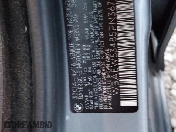 2005 BMW 3 Series 330xi with VIN WBAEW53485PN36755, listed as a Copart auction lot 85317754 with 141,818 mi miles and Salvage Title. Bid and sale history available at DreamBid. Image 12.