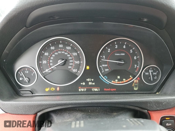 2019 BMW 4 Series 430i xDrive with VIN WBA4Z3C56KEC58481, listed as a Copart auction lot 55330405 with 57,617 mi miles and Salvage title. Bid and sale history available at DreamBid. Image 9.