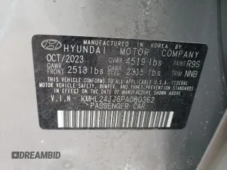 2023 Hyundai Sonata Hybrid Blue with VIN KMHL24JJ6PA080362, listed as a Copart auction lot 47730355 with 17,127 mi miles and Salvage Title. Bid and sale history available at carsss.com. Image 13.