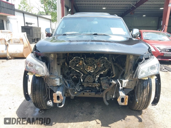 2015 Infiniti QX80 with VIN JN8AZ2NE5F9082021, listed as a IAAI auction lot 42257172 with 205,114 mi miles and . Bid and sale history available at DreamBid. Image 6.