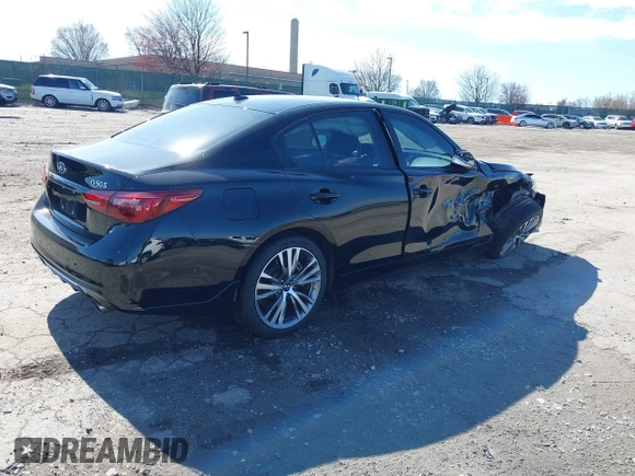 2018 Infiniti Q50 3.0t LUXE with VIN JN1EV7AP1JM355865, listed as a IAAI auction lot 41863684 with 84,336 mi miles. Bid and sale history available at carsss.com. Image 4.